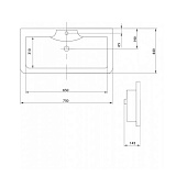 Раковина под тумбу Акватон - СИЕНА 75 1A704131SN010