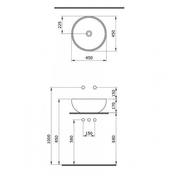 Раковина Bocchi Roma 1119-026-0125 желтая