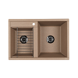 Мойка для кухни Aquaton Делия 78 DBL 2 чаши латте 1A723132DE260