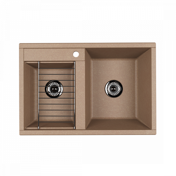 Мойка для кухни Aquaton Делия 78 DBL 2 чаши латте 1A723132DE260