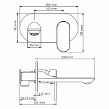 Встраиваемый смеситель для раковины Wassercraft Elbe 7430