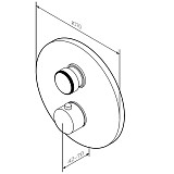 F50A75700 Inspire V2.0, TouchReel смеситель для 1 потребителя с термостатом, монтируемый в стену, хр