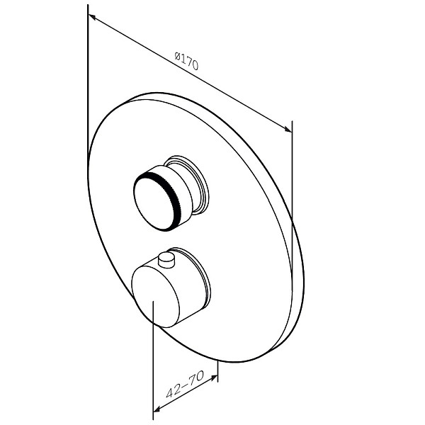 F50A75700 Inspire V2.0, TouchReel смеситель для 1 потребителя с термостатом, монтируемый в стену, хр
