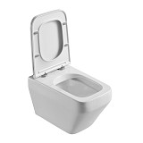 Унитаз подвесной Point Аврора PN41101 безободковый, белый, сиденье дюропласт, микролифт, быстросъемное