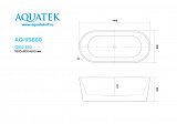 AQ-99880 ОВО Ванна акриловая Aquatek, отдельностоящая, 1800*800*600. В комплекте со сливом и ножками. Цвет: белый глянцевый.