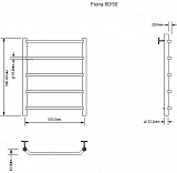 Полотенцесушитель водяной Aquanet Fiona 600x500, хром 00266736