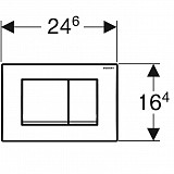 КЛАВИША СМЫВА GEBERIT DELTA30 МАТОВЫЙ ХРОМ 115.137.46.1