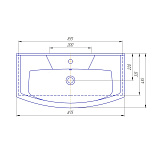 Мебельная раковина Элеганс 85 Санта