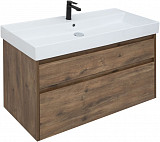 Тумба под раковину Aquanet Nova Lite 100 дуб рустикальный (2 ящика) 00249521