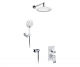 Встраиваемый комплект для душа с верхней душевой насадкой и лейкой Wasserkraft A16067WHITE