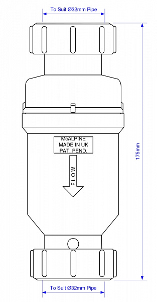 Сифон  McAlpine MRNRV32C-PB пакет