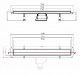 Душевой лоток Betto by Pestan Line 750