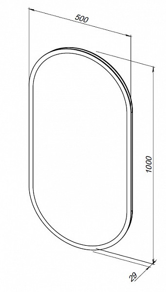 Зеркало Aquanet Монте 50 белый матовый 00288970