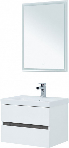 Тумба под раковину Aquanet Беркли 60 белый/дуб рошелье 00254289