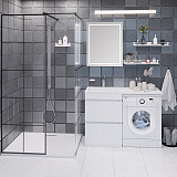 Зеркальный шкаф РОДОС 70 Правый с подсветкой (1 дверь)