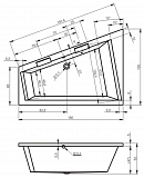 Акриловая ванна Riho Doppio 180х130 правая B033001005