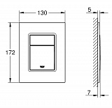 Клавиша смыва для унитаза GROHE Skate Cosmopolitan 37535DC0