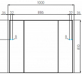 Зеркало-шкаф Акватон Беверли 100x81 1A237202BV010
