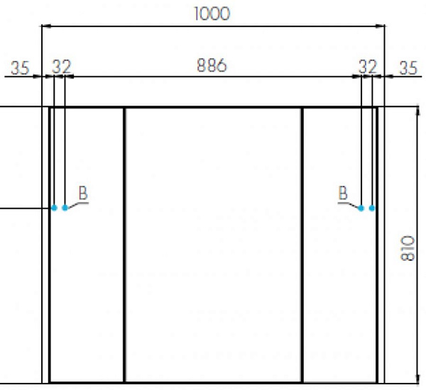 Зеркало-шкаф Акватон Беверли 100x81 1A237202BV010