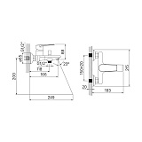 Смеситель для ванны, Edifice, IDDIS, EDISB00i02WA