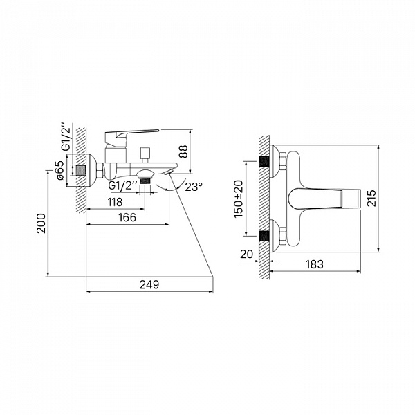 Смеситель для ванны, Edifice, IDDIS, EDISB00i02WA