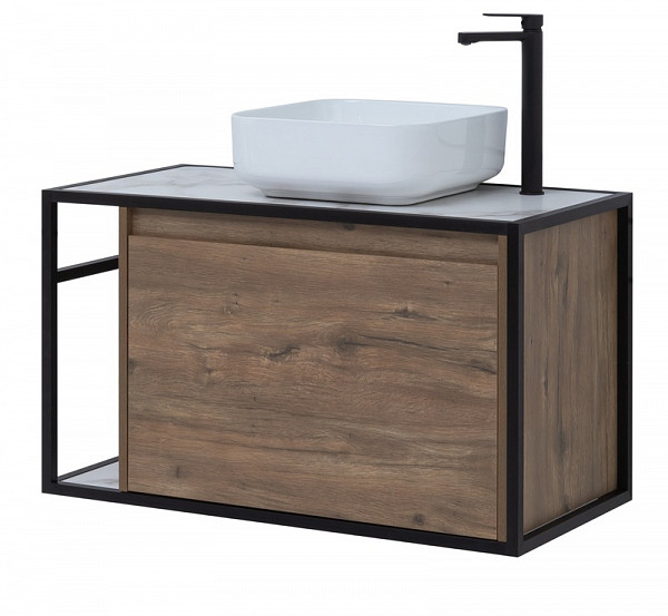 Тумба под раковину Aquanet Nova Lite Loft 90 R дуб рустикальный 00261659