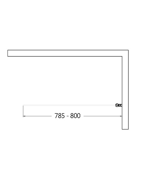 Шторка  на ванну AQUAme 800*1400мм., стекло 6мм, цвет профиля матовый черный. Вертикальные и горизонтальные декоративные линии.