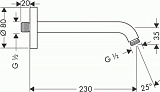 Держатель для душа Hansgrohe 27412000 230 мм