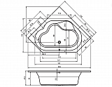 Акриловая ванна Riho Winnipeg 145x145 B010001005