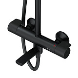 F0785A522 X-Joy, душ.система:  см-ль д/ванны/душа с ТМС, душ.штанга,верхний душ 220мм, ручн душ,черн