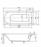 Акриловая ванна Besco Continea 150x70 WAC-150-PK