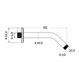 Кронштейн для верхнего душа, мини, IDDIS, 001MINSi61