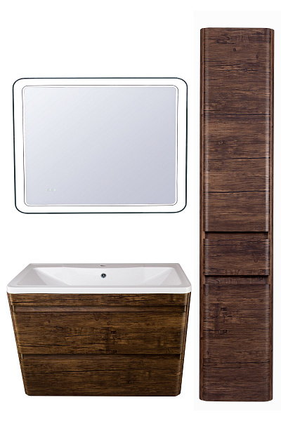 Тумба напольная Style line Атлантика 60, Люкс старое дерево, под раковину, PLUS