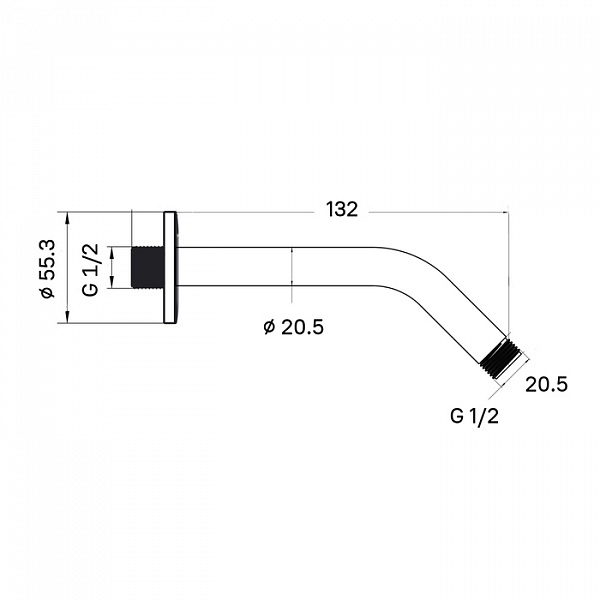 Кронштейн для верхнего душа, мини, IDDIS, 001MINSi61
