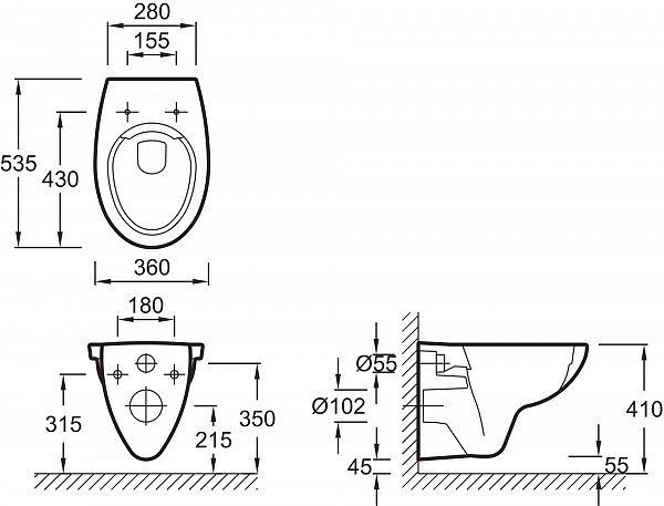Комплект унитаз с инсталляцией Jacob Delafon Patio E21740RU-00