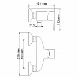 Смеситель для душа Wasserkraft Leine 3502