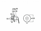 Смеситель Roca Victoria для душа скрытого монтажа 5A2225C00