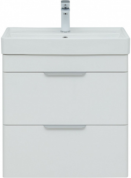 Тумба под раковину Aquanet Ирис new 60 белый глянец (2 ящика) 00310144