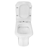 Унитаз-компакт Azario FRETTA Square N 340х650х770 напольный, безободковый, c быстросъемным сиденьем микролифт (AZ-1038A N)