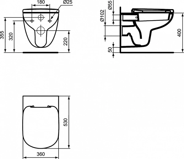 Унитаз подвесной Ideal Standard Tempo T331101