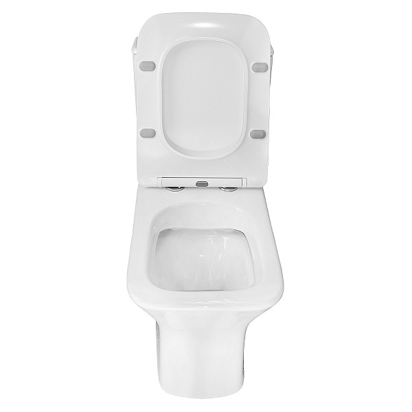 Унитаз-компакт Azario FRETTA Square N 340х650х770 напольный, безободковый, c быстросъемным сиденьем микролифт (AZ-1038A N)