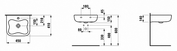 Рукомойник Laufen Florakids 8.1503.1.072.104.1 зеленый