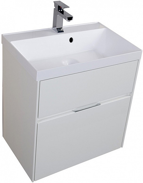 Тумба под раковину Aquanet Латина 60 белый (2 ящика) 00179934