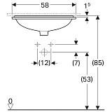 Раковина встраиваемая Geberit VariForm 58 500.764.01.2