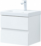 Тумба под раковину Aquanet Беркли 50 белый глянец (2 ящика) 00302347