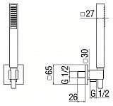 Душевая лейка Nobili Mia AD146/30BM со шлангом, черный