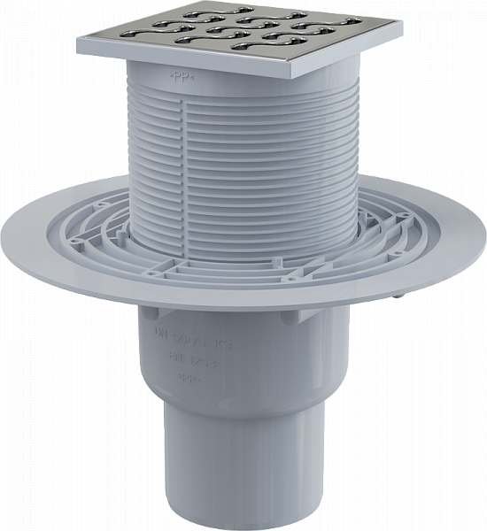 Сливной трап AlcaPlast APV202 105 x 105/50/75