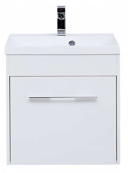 Тумба под раковину Aquanet Августа 58 белый (ручки хром) 00274017