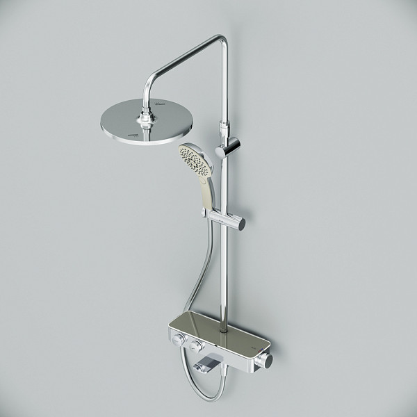 F0750A500 Inspire V2.0, душевая система, набор: см-ль д/ванны/душа с термостатом, верхний душ d 250