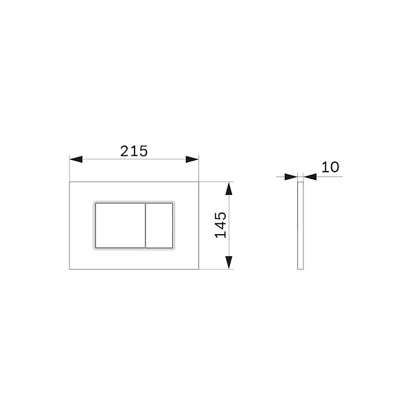 I070201 ProC S, клавиша для инсталляции пластик, белый глянцевый